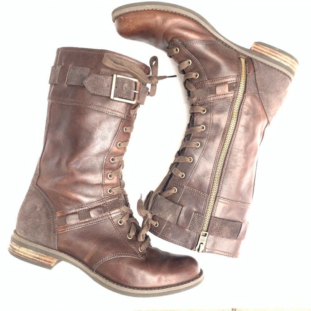 Timberland leather lace front boot size 8